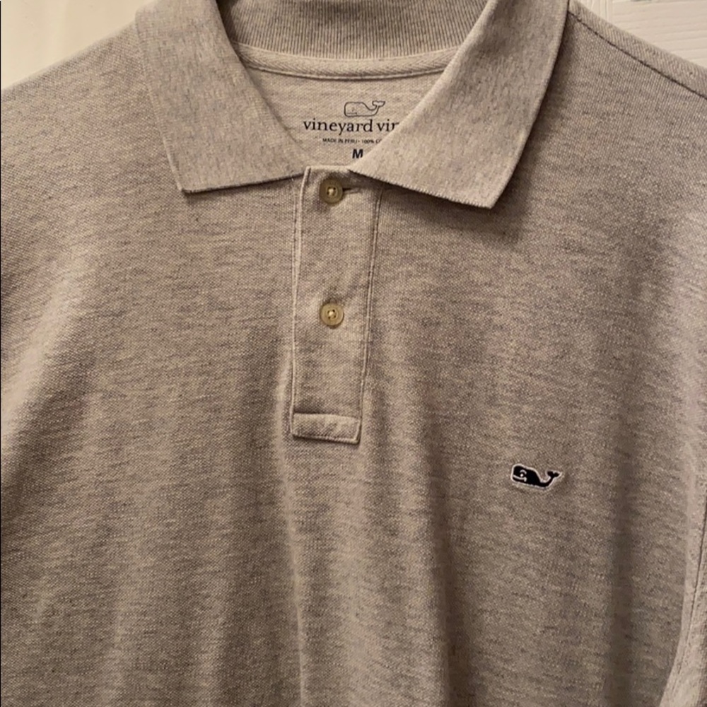 Vineyard Vines Grey Long Sleeve Men’s Polo M